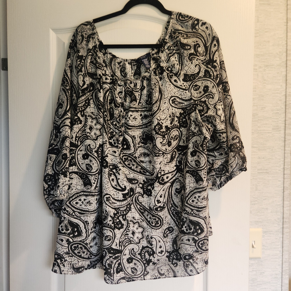 Chaps Blouse Size 3XL EuC